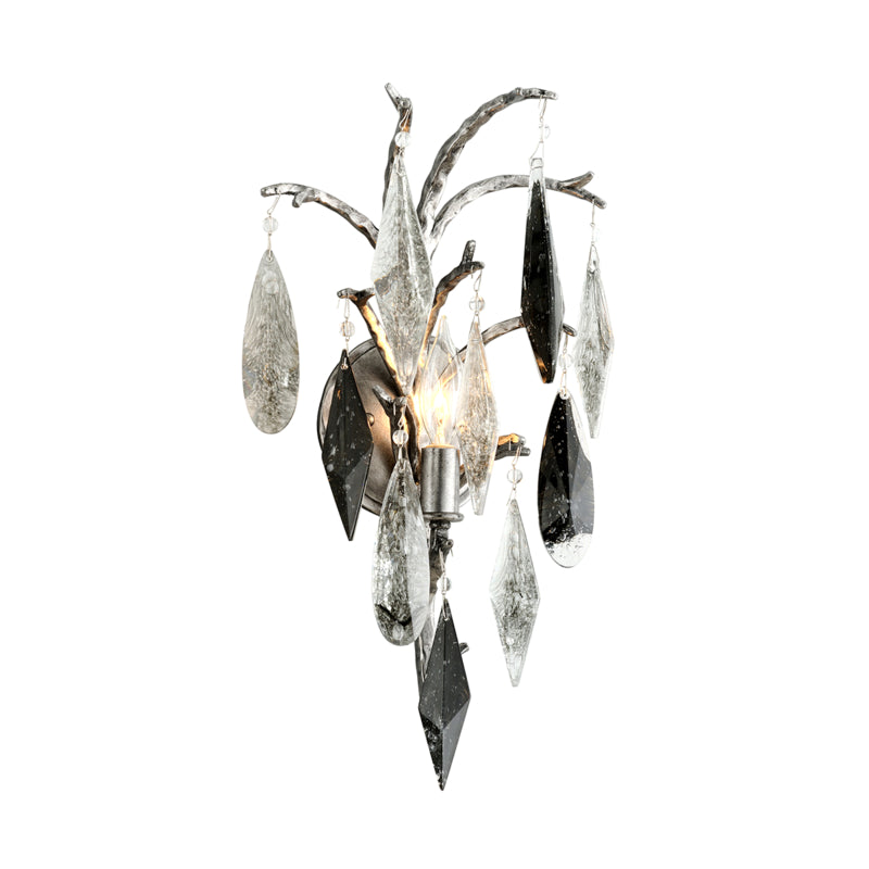 Corbett Nera 306-11 Wall Sconce Light - Blackened Silver Leaf