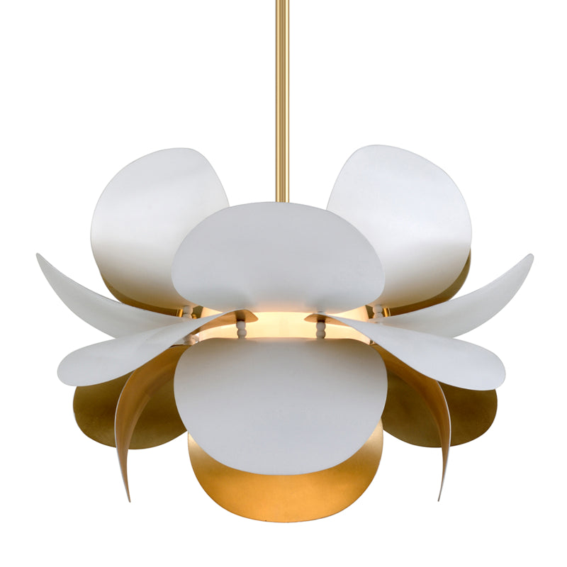 Corbett Ginger 314-42 Pendant Light - Gold Leaf/White