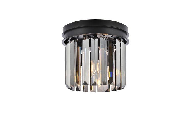 Elegant Sydney 1238F12MB-SS/RC Ceiling Light - Matte Black