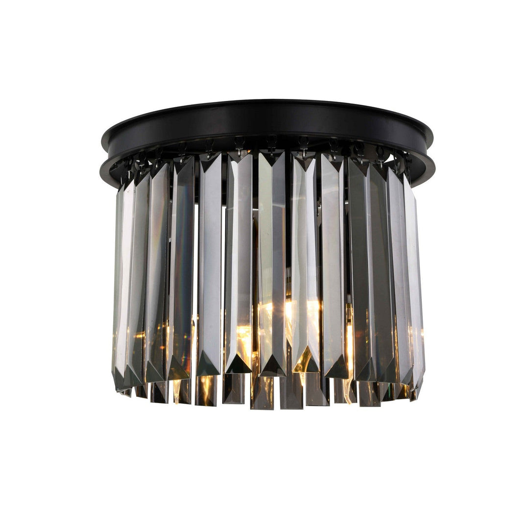 Elegant Sydney 1238F12MB-SS/RC Ceiling Light - Matte Black