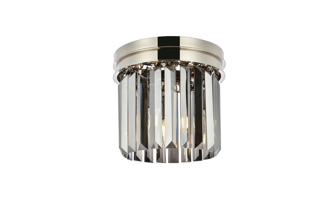 Elegant Sydney 1238F12PN-SS/RC Ceiling Light - Polished Nickel