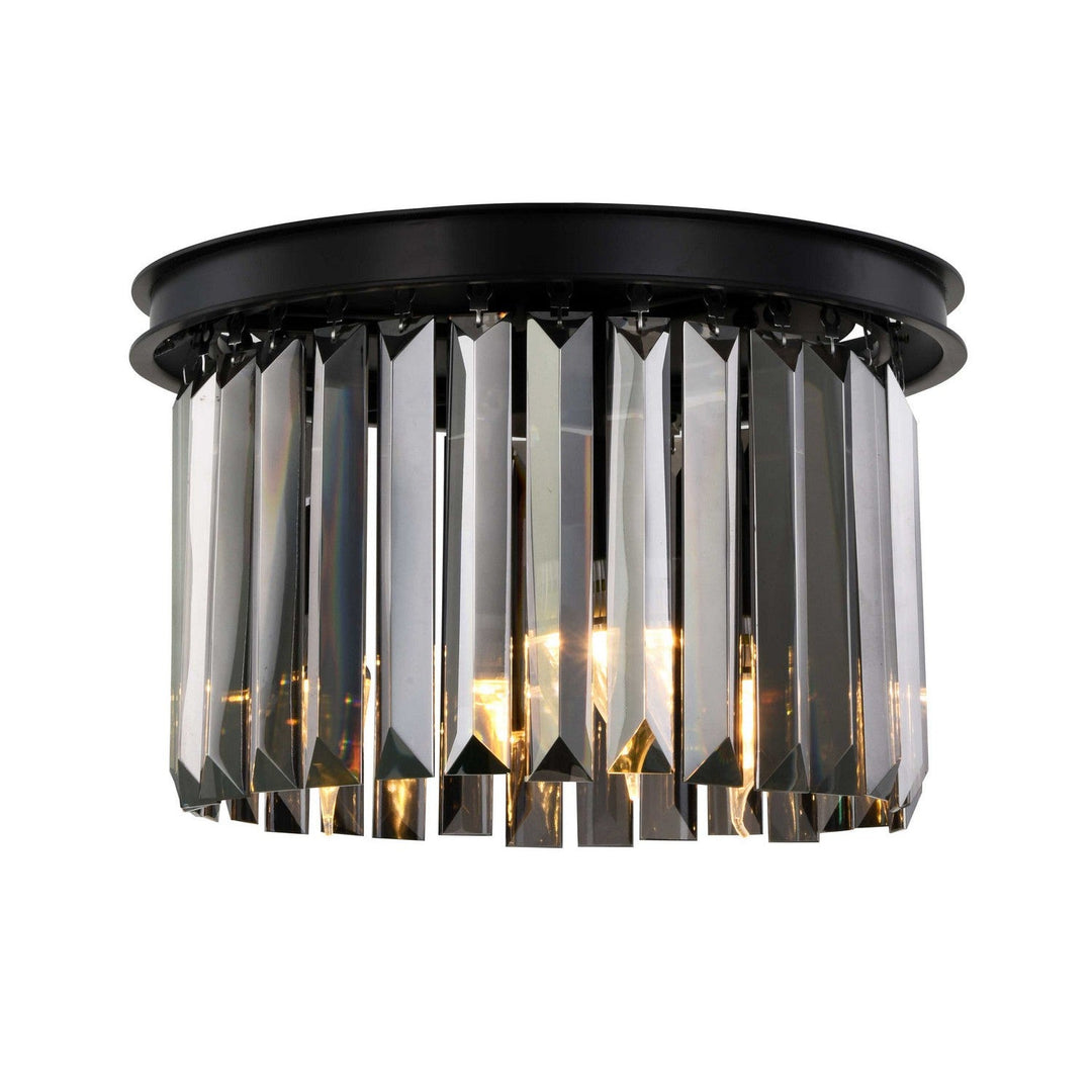 Elegant Sydney 1238F16MB-SS/RC Ceiling Light - Matte Black