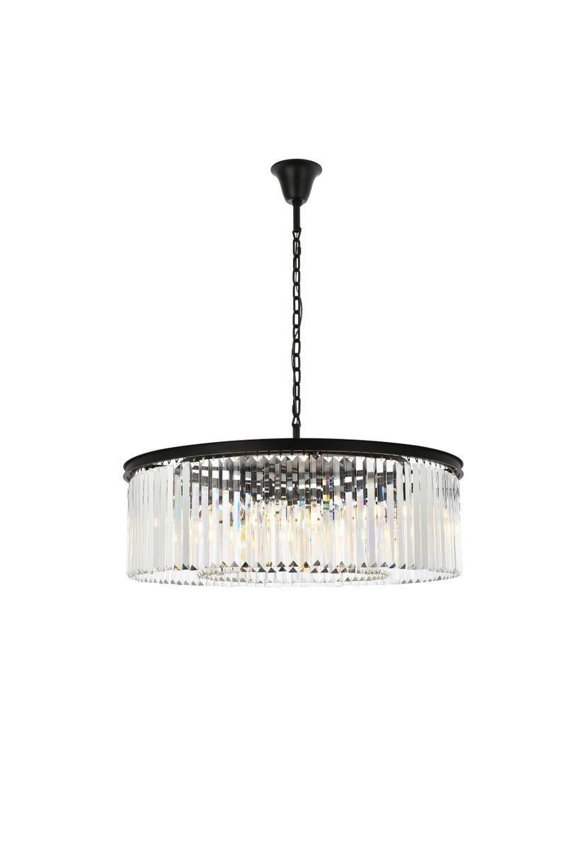 Elegant Sydney 1238G43MB/RC Chandelier Light - Matte Black