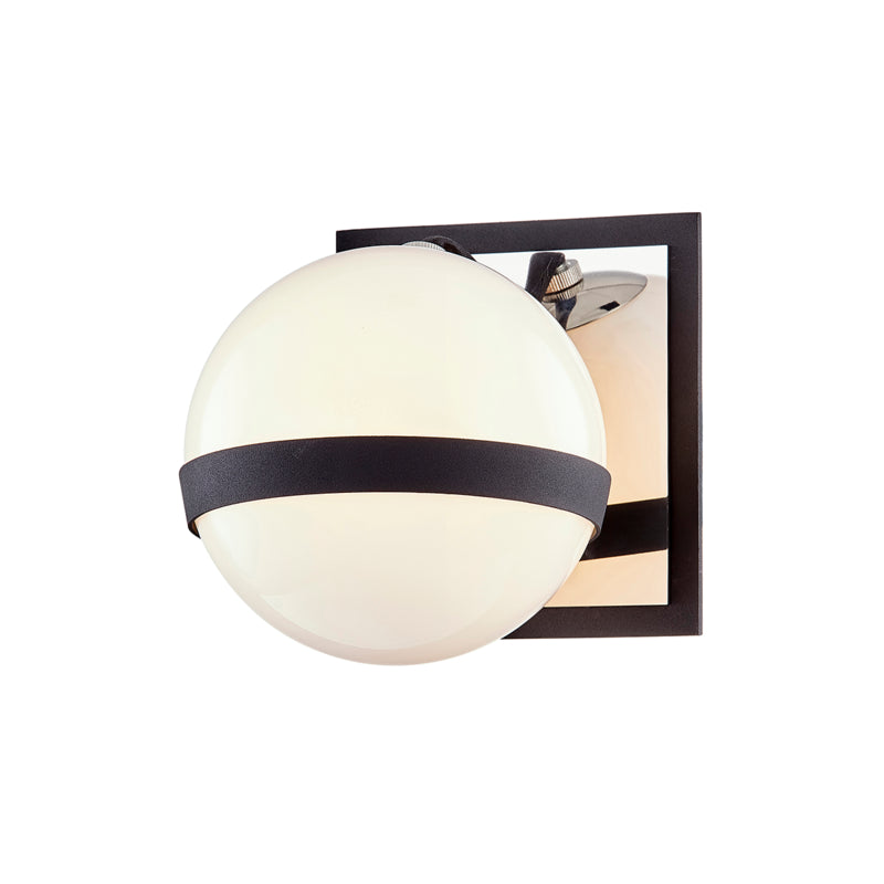 Troy Ace B7481 Wall Sconce Light - Carbide Blk With Polished Nickel