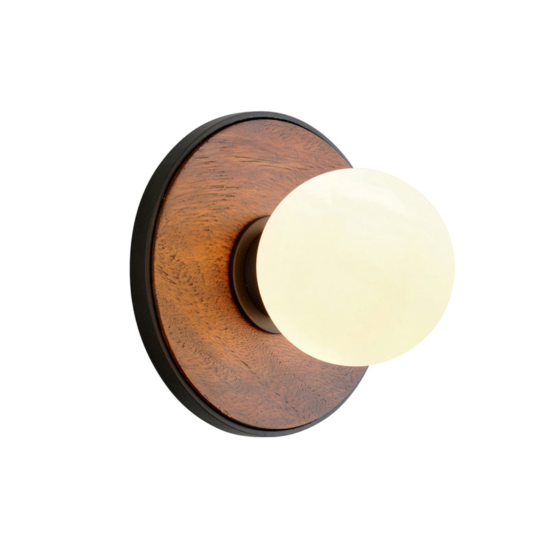 Troy Cadet B7641-SBK Wall Sconce Light - Black And Natural Acacia