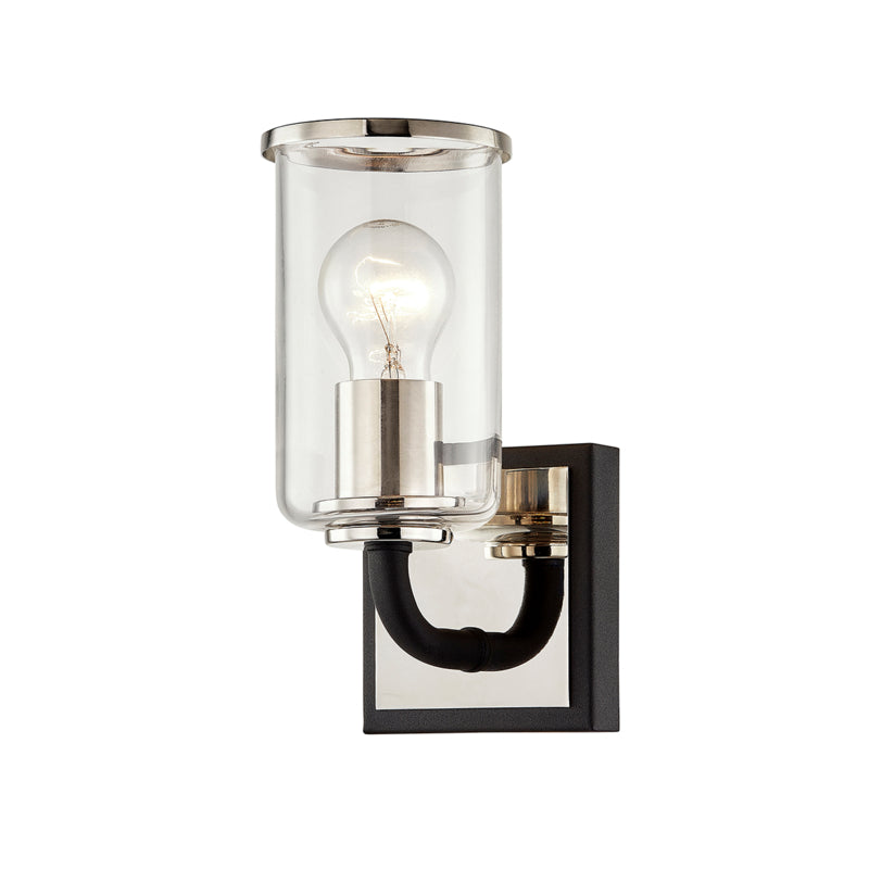 Troy Aeon B7681 Wall Sconce Light - Carbide Blk & Pol Nickel
