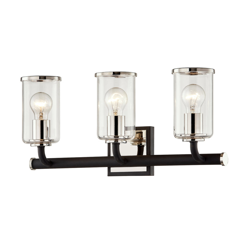 Troy Aeon B7683-TBK/PN Bath Vanity Light 20 in. wide - Carbide Blk & Pol Nickel