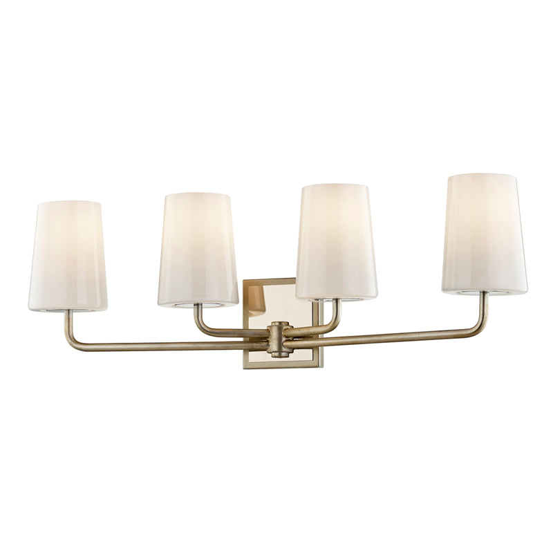 Troy Simone B7694-WSL/PN Bath Vanity Light 29 in. wide - Silver Leaf Polished Nickel