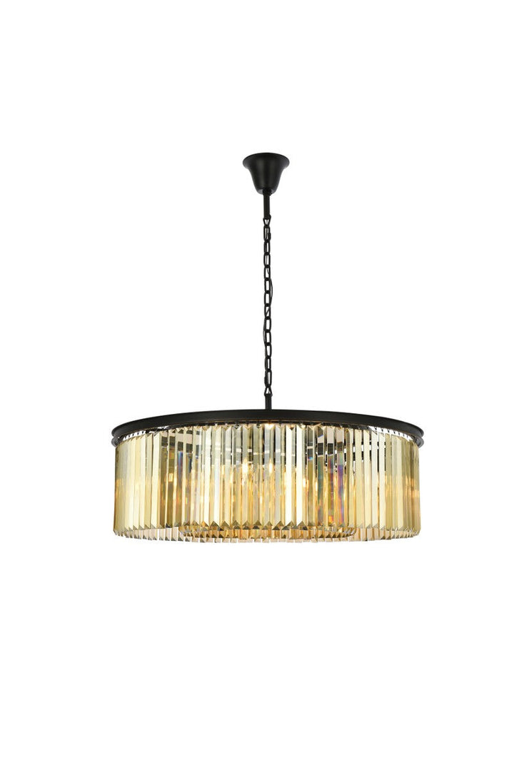 Elegant Sydney 1238G43MB-GT/RC Chandelier Light - Matte Black