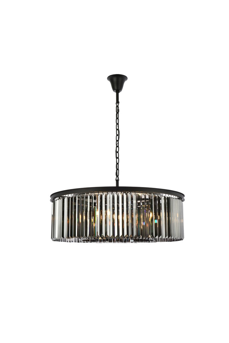 Elegant Sydney 1238G43MB-SS/RC Chandelier Light - Matte Black