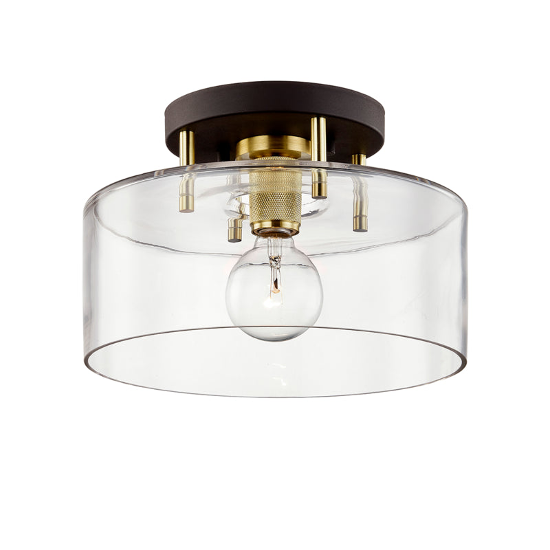 Troy Bergamot Station C7541-BRZ/BBA Ceiling Light - Bronze And Brass