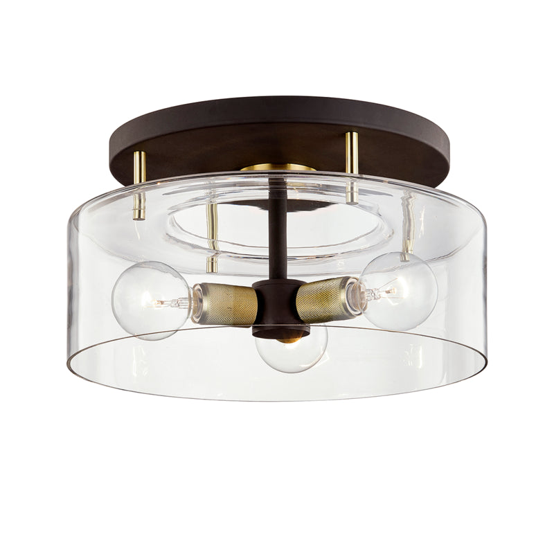 Troy Bergamot Station C7542 Ceiling Light - Bronze And Brass