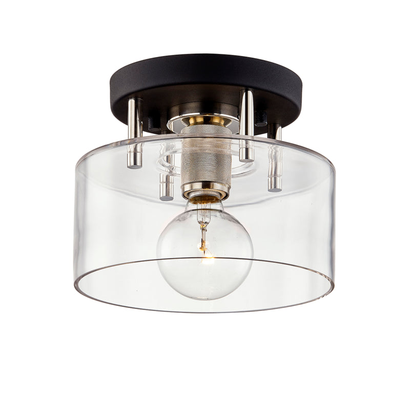 Troy Bergamot Station C7550 Ceiling Light - Carbide Blk & Pol Nickel