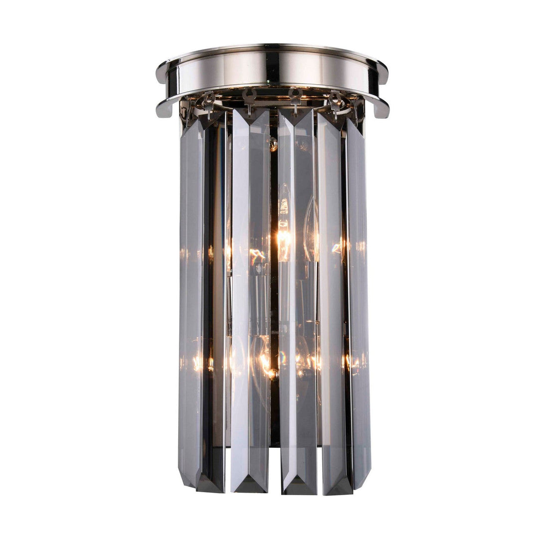 Elegant Sydney 1238W8PN-SS/RC Wall Sconce Light - Polished Nickel