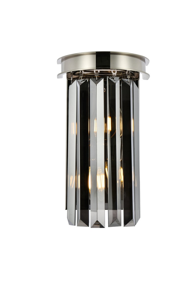 Elegant Sydney 1238W8PN-SS/RC Wall Sconce Light - Polished Nickel