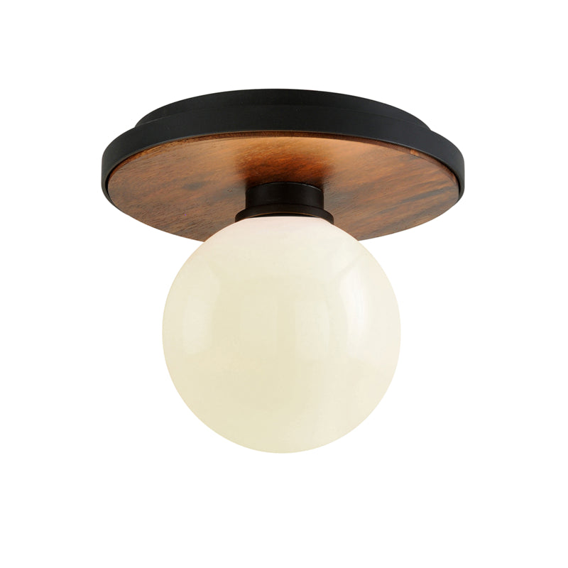 Troy Cadet C7640-SBK Ceiling Light - Black And Natural Acacia