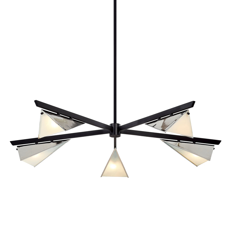 Troy Kite F7465 Chandelier Light - Carbide Blk & Pol Nickel