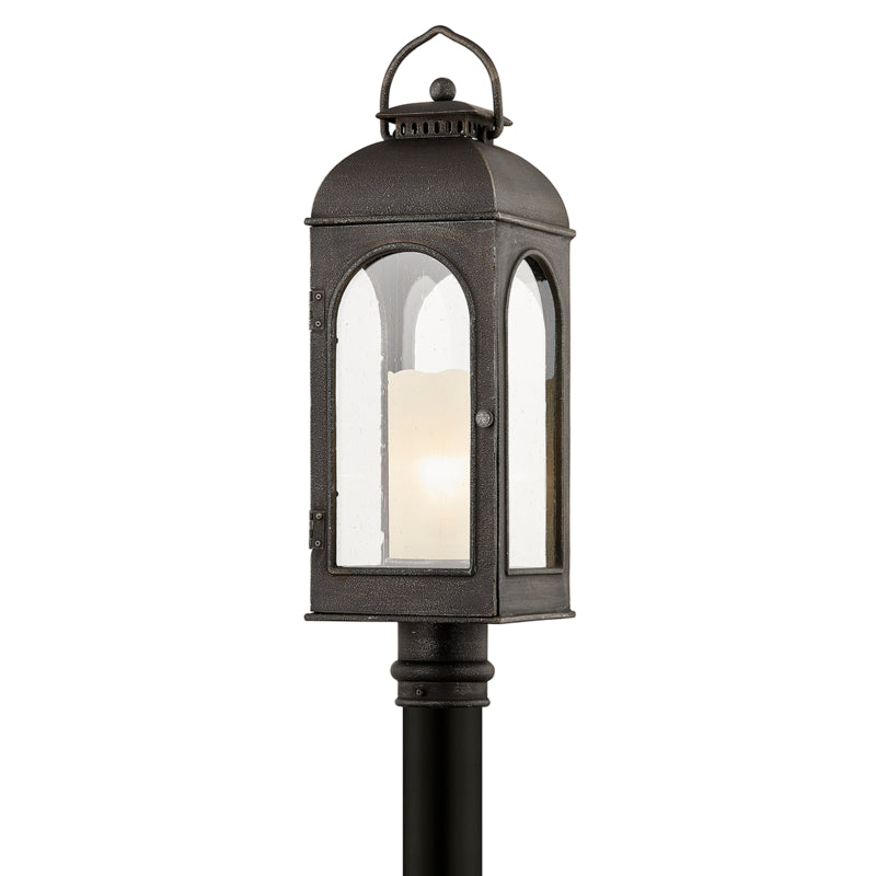 Troy Lighting P7755 Derby One Light Post Mount Outdoor Pewter, Nickel, Silver