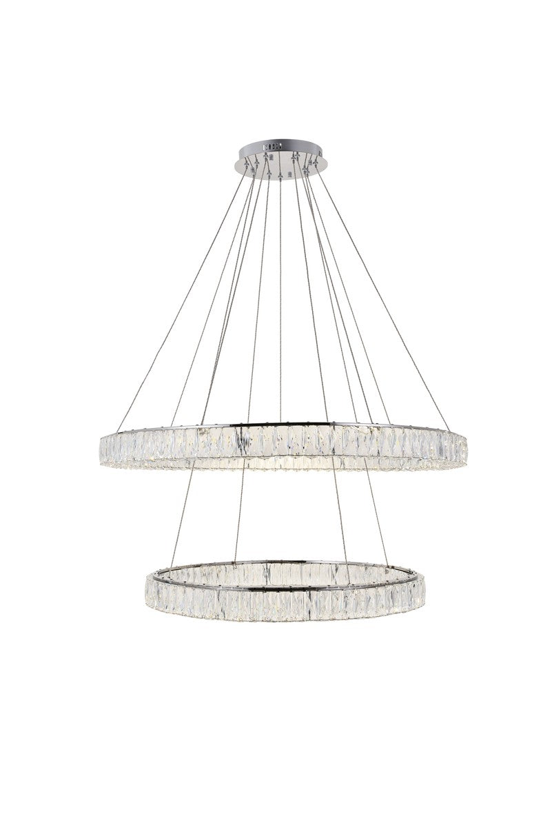 Elegant Monroe 3503D42C Chandelier Light - Chrome