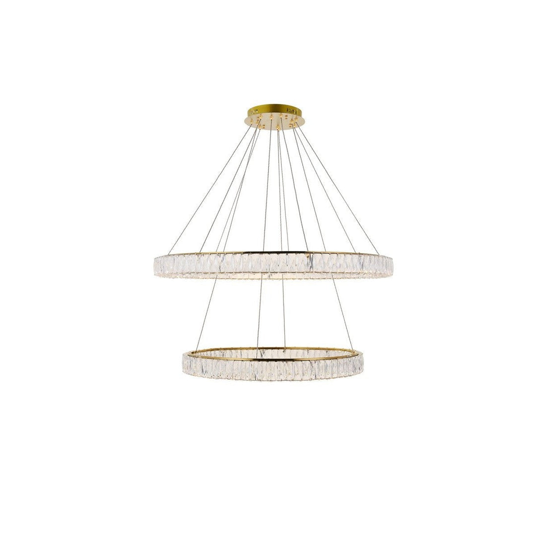 Elegant Monroe 3503D42G Chandelier Light - Gold