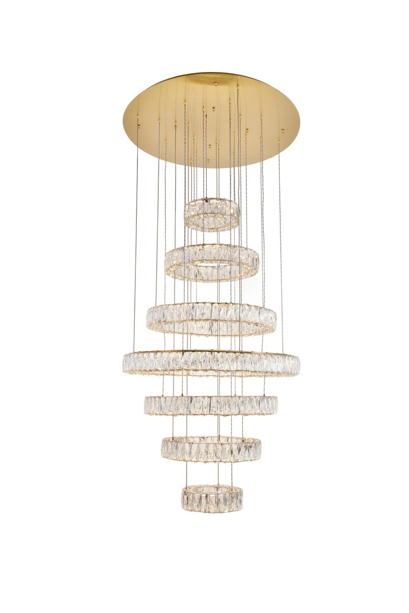 Elegant Monroe 3503G34G Chandelier Light - Gold