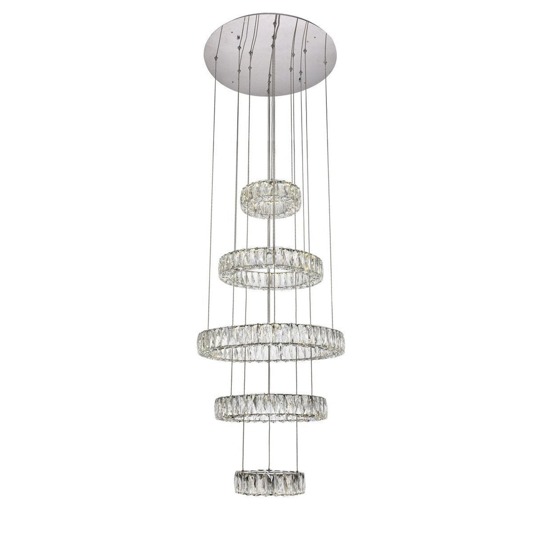 Elegant Monroe 3503G5LC Chandelier Light - Chrome