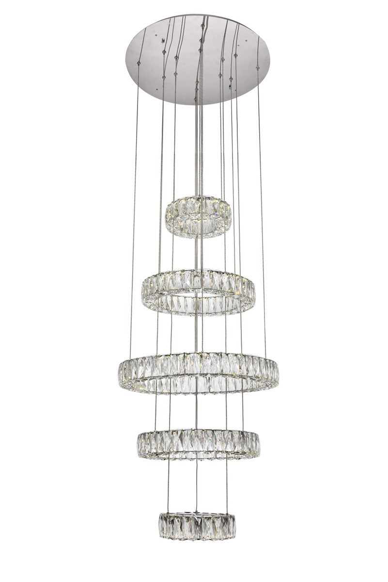 Elegant Monroe 3503G5LC Chandelier Light - Chrome