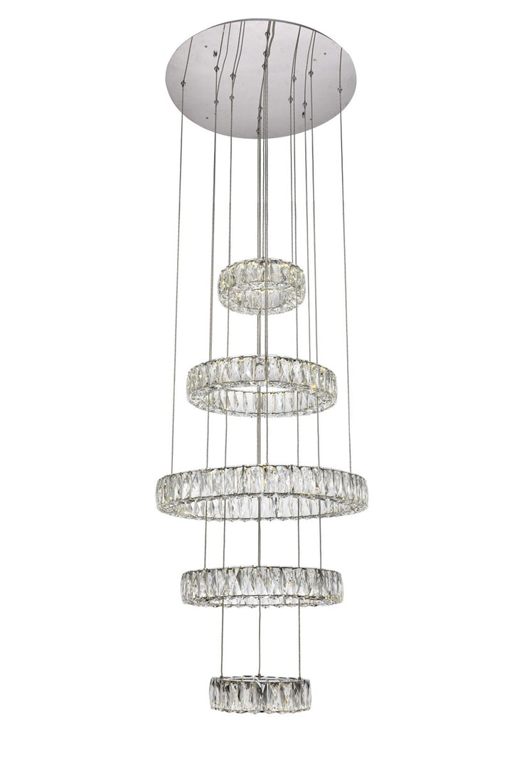 Elegant Monroe 3503G5LC Chandelier Light - Chrome