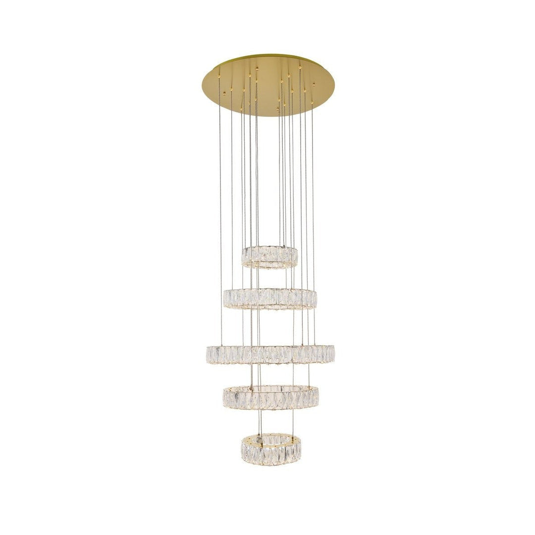 Elegant Monroe 3503G5LG Chandelier Light - Gold