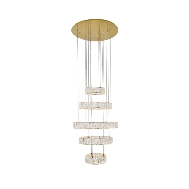 Elegant Monroe 3503G5LG Chandelier Light - Gold