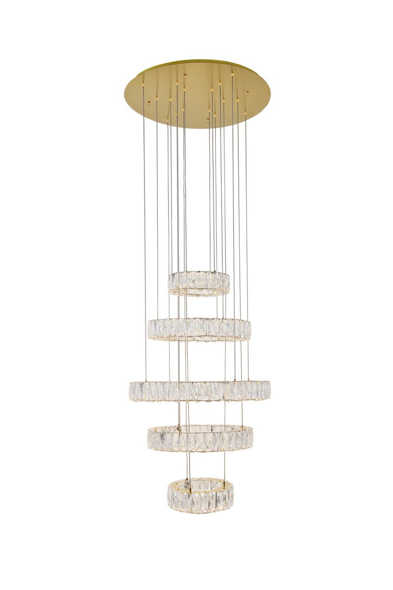 Elegant Monroe 3503G5LG Chandelier Light - Gold