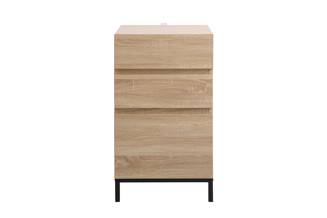 Elegant Lighting AF110518MW Emerson File Cabinet Furniture Wood/Stone/Naturals