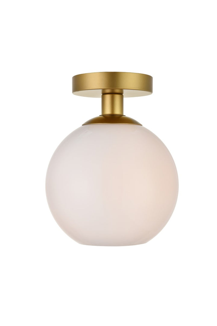 Elegant BAXTER LD2205BR Ceiling Light - Brass And Frosted White