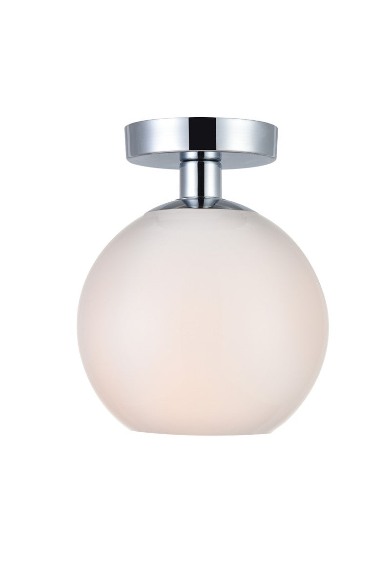 Elegant BAXTER LD2205C Ceiling Light - Chrome And Frosted White