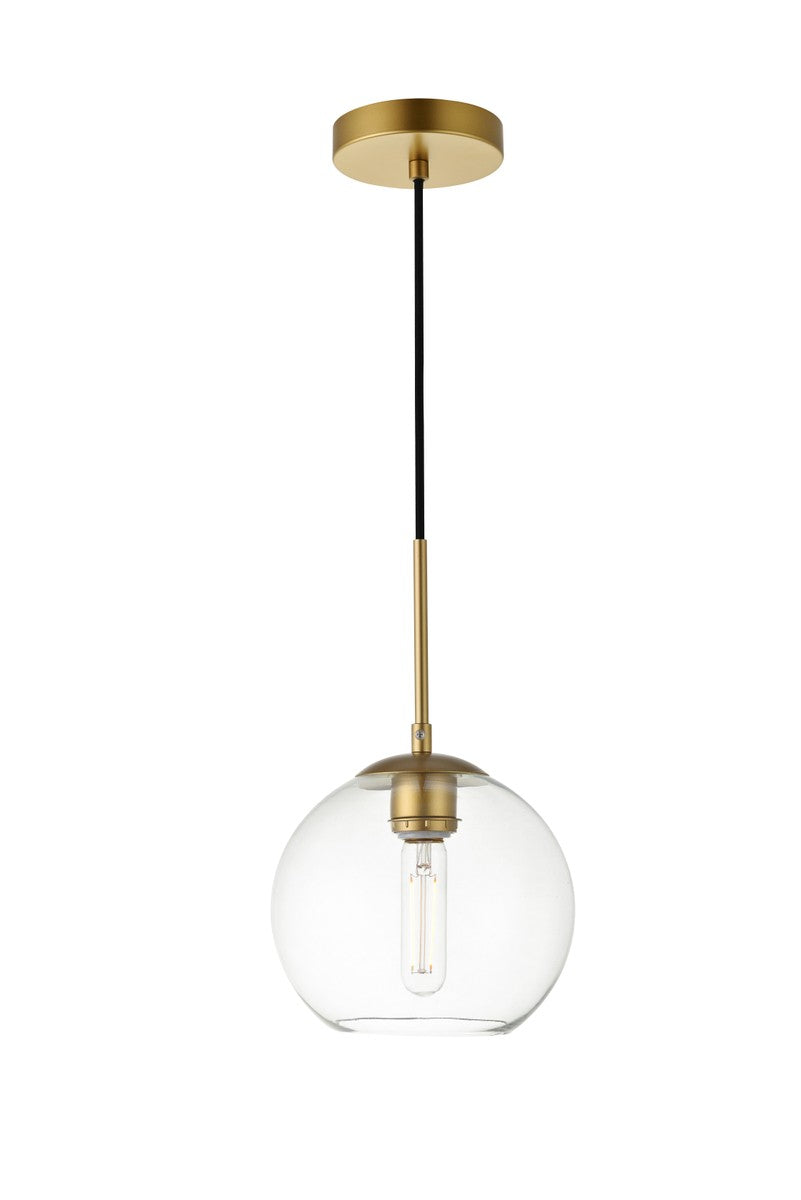 Elegant BAXTER LD2206BR Pendant Light - Brass And Clear