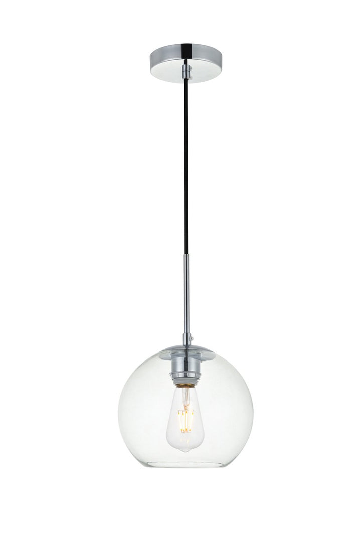 Elegant BAXTER LD2206C Pendant Light - Chrome And Clear