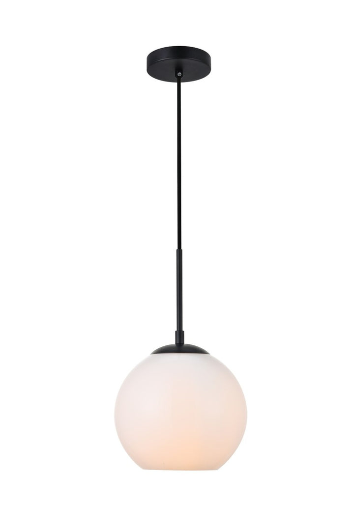 Elegant BAXTER LD2207BK Pendant Light - Black And Frosted White