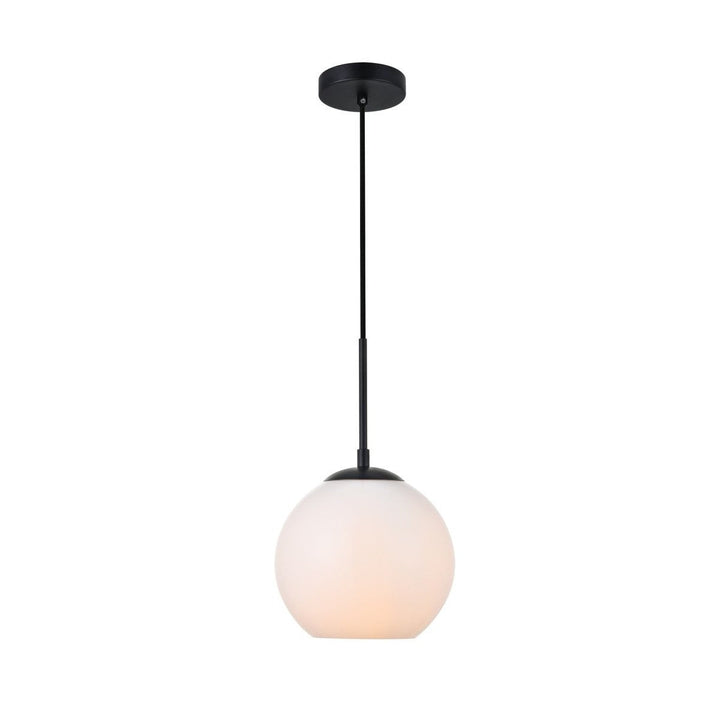 Elegant BAXTER LD2207BK Pendant Light - Black And Frosted White