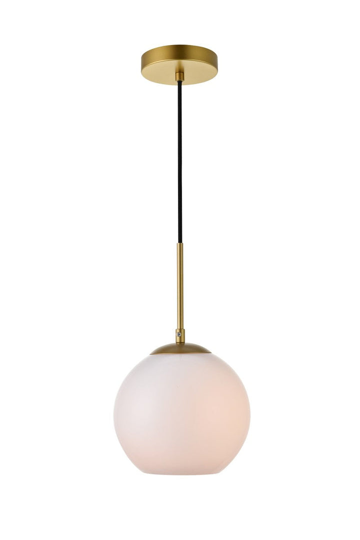 Elegant BAXTER LD2207BR Pendant Light - Brass And Frosted White