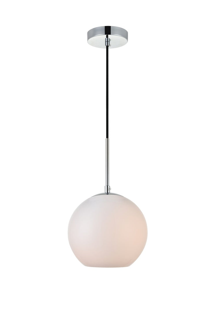 Elegant BAXTER LD2207C Pendant Light - Chrome And Frosted White