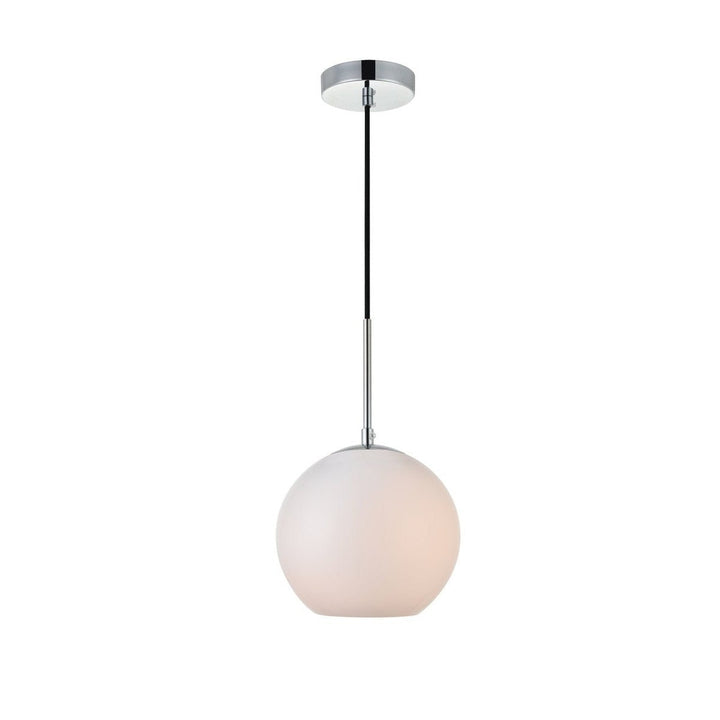 Elegant BAXTER LD2207C Pendant Light - Chrome And Frosted White