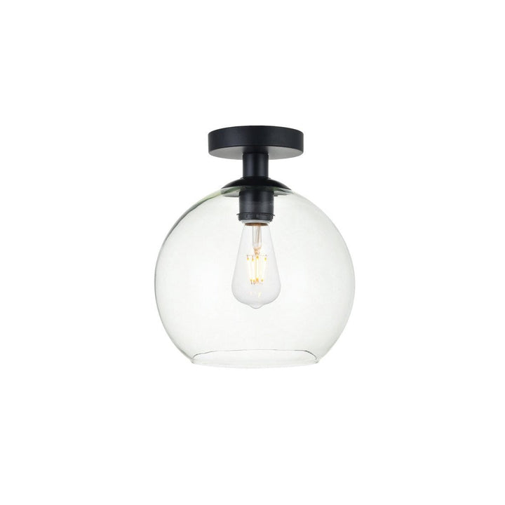 Elegant BAXTER LD2210BK Ceiling Light - Black And Clear