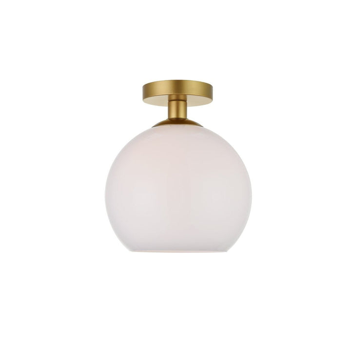 Elegant BAXTER LD2211BR Ceiling Light - Brass And Frosted White