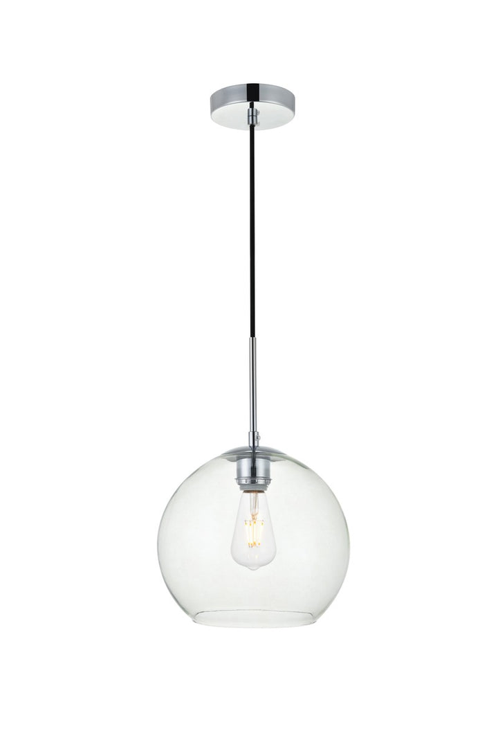 Elegant BAXTER LD2212C Pendant Light - Chrome And Clear