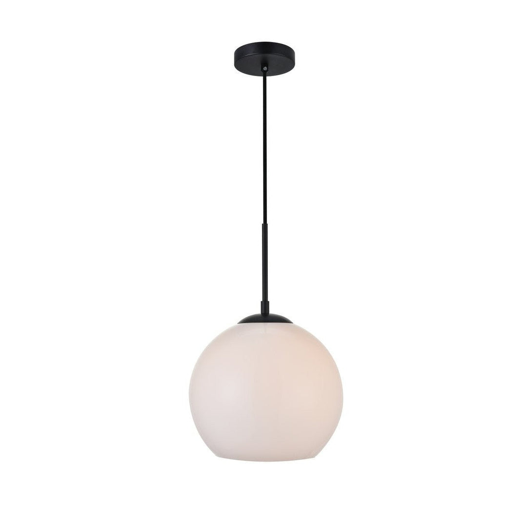 Elegant BAXTER LD2213BK Pendant Light - Black And Frosted White