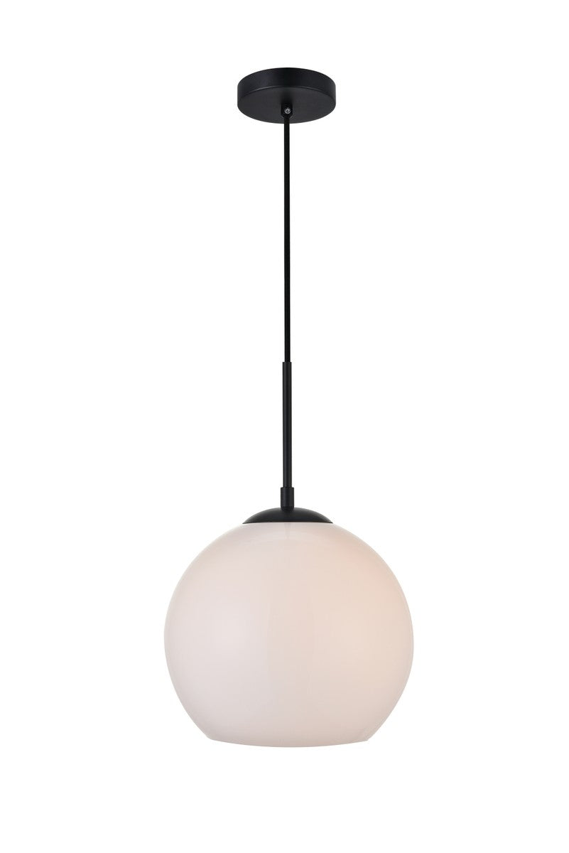 Elegant BAXTER LD2213BK Pendant Light - Black And Frosted White