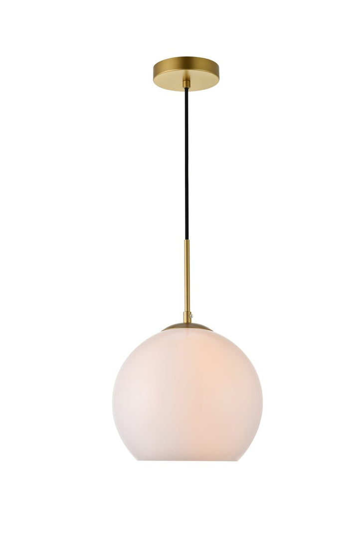 Elegant BAXTER LD2213BR Pendant Light - Brass And Frosted White