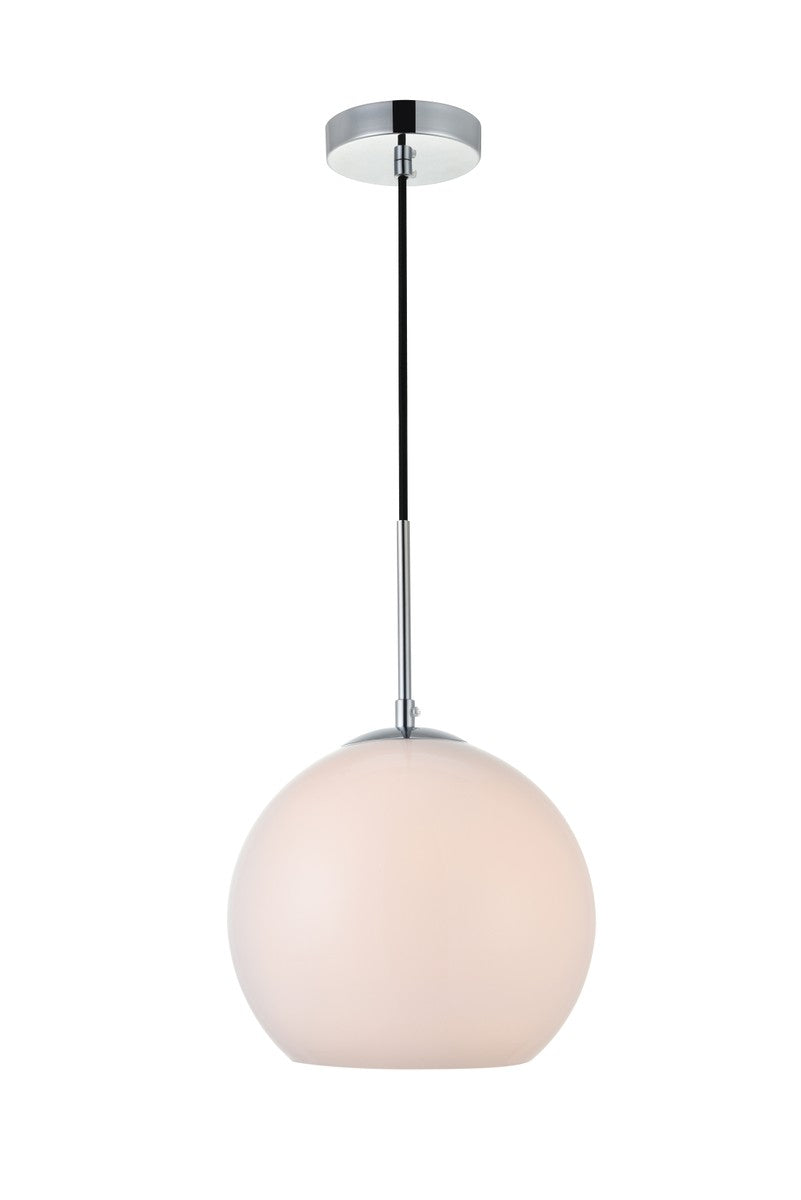 Elegant BAXTER LD2213C Pendant Light - Chrome And Frosted White