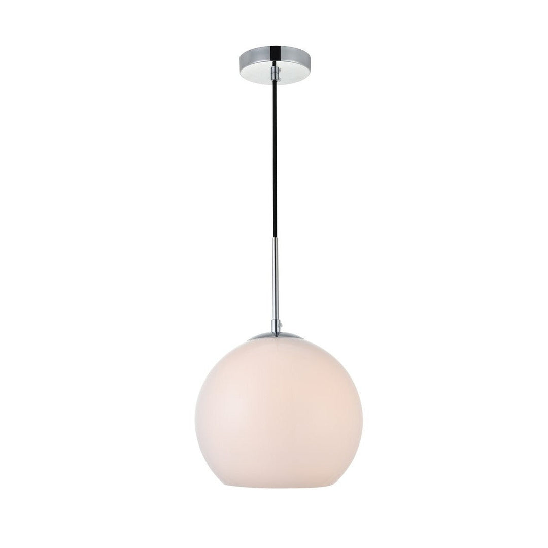 Elegant BAXTER LD2213C Pendant Light - Chrome And Frosted White