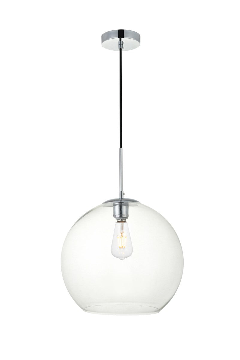 Elegant BAXTER LD2216C Pendant Light - Chrome And Clear